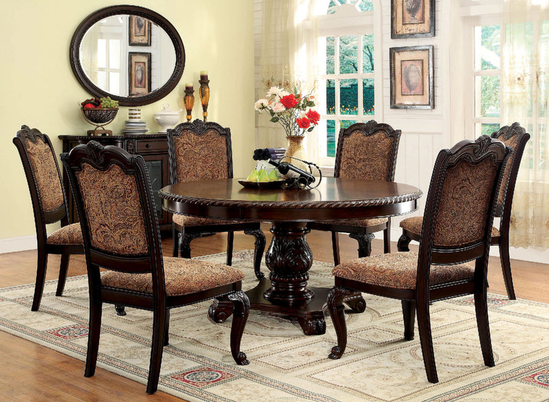 BELLAGIO Brown Cherry 7 Pc. Dining Table Set