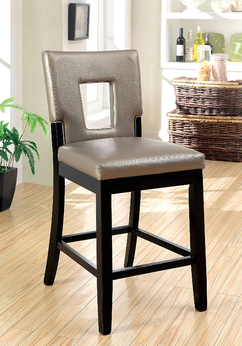 Evant II Black/Silver Counter Ht. Chair (2/CTN)
