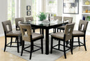 Evant II Black/Silver 7 Pc. Sq. Counter Ht. Table Set - Star USA Furniture Inc
