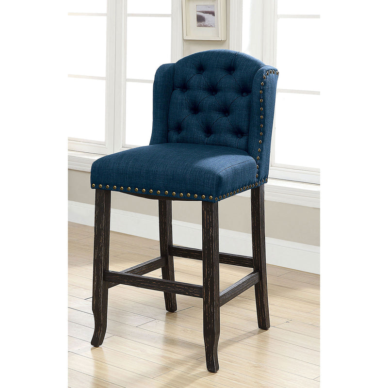 SANIA Antique Black Bar Ht. Wingback Chair (2/CTN) - Star USA Furniture Inc
