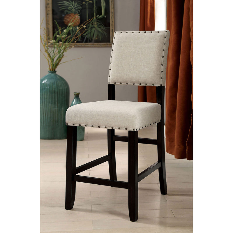 Sania II Antique Black/Beige Counter Ht. Chair (2/CTN)