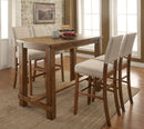 SANIA Natural Tone 5 Pc.  Bar Ht. Dining Table Set - Star USA Furniture Inc