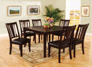 Bridgette I Espresso 7 Pc. Sq. Dining Table Set - Star USA Furniture Inc