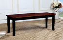 DOVER Black/Cherry Bench - Star USA Furniture Inc
