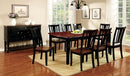 DOVER Black/Cherry Dining Table w/ 18" Leaf - Star USA Furniture Inc
