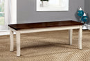 DOVER Vintage White/Cherry Bench - Star USA Furniture Inc