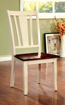 DOVER Vintage White/Cherry Side Chair (2/CTN) - Star USA Furniture Inc