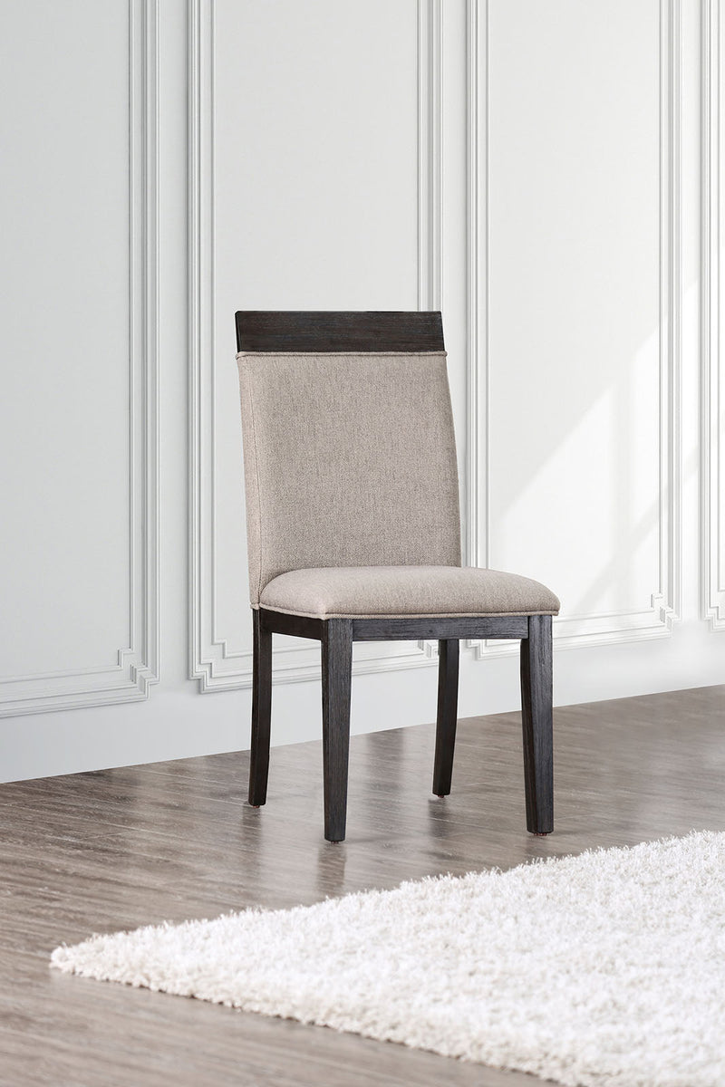 Modoc Espresso/Beige Side Chair (2/CTN)