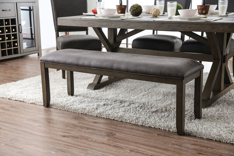 Irving Gray Bench - Star USA Furniture Inc