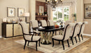 Ornette Espresso/Champagne 9 Pc. Dining Table Set (2AC+6SC) - Star USA Furniture Inc