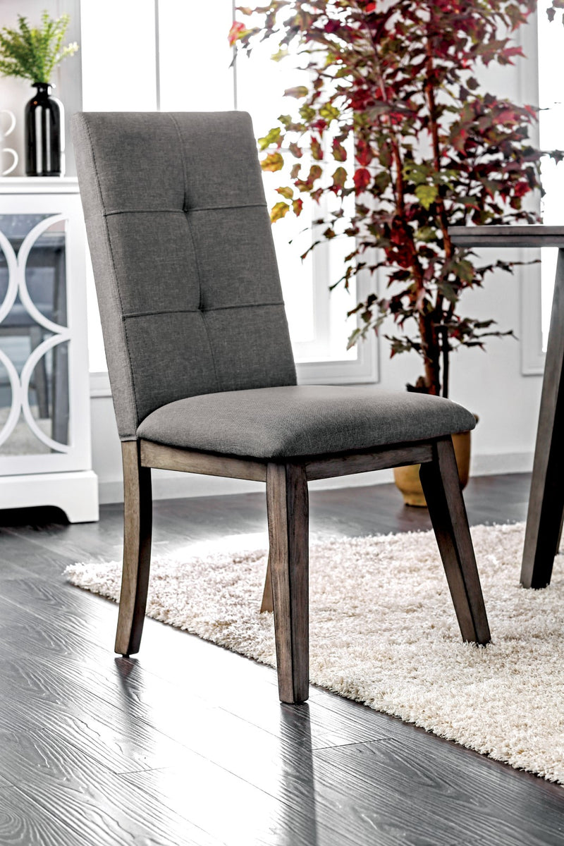 ABELONE Gray/Light Gray Side Chair (2/CTN)