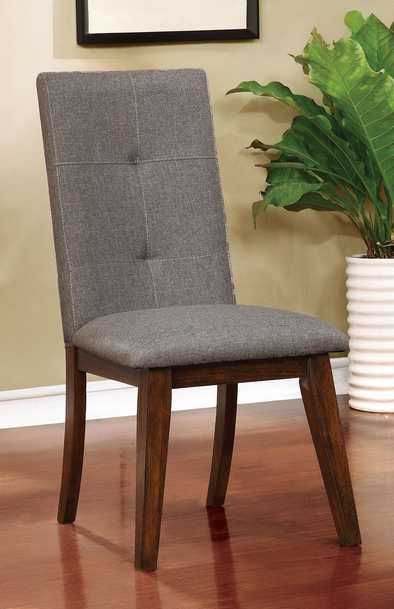 Walnut/Gray Side Chair (2/CTN) - Star USA Furniture Inc