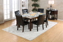 Marstone Brown Cherry 7 Pc. Dining Table Set - Star USA Furniture Inc