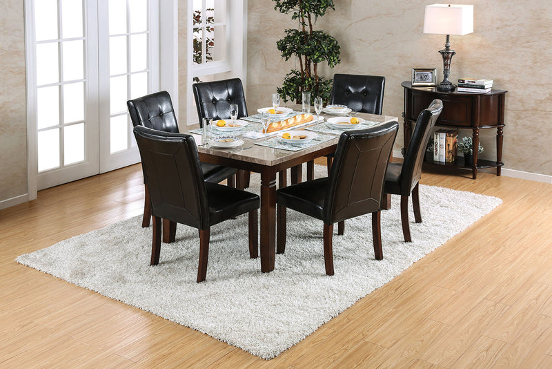 Marstone Brown Cherry 7 Pc. Dining Table Set
