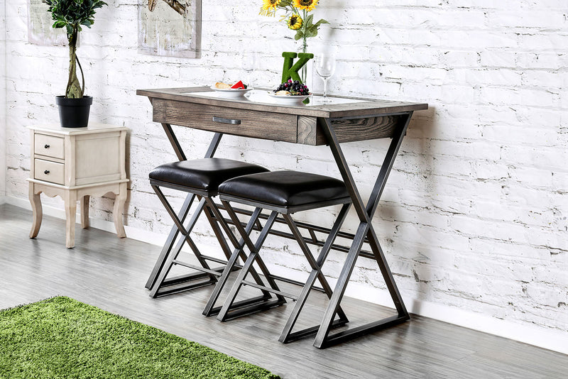 Glasby Weathered Gray Wine Bar Table