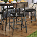 Mullane Weathered Gray/Black Counter Ht. Chair (2/CTN) - Star USA Furniture Inc