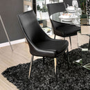 Izzy Silver/Black Side Chair, Black (2/CTN) - Star USA Furniture Inc
