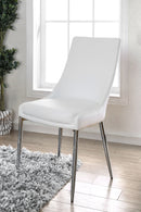 Izzy Silver/White Side Chair, White (2/CTN) - Star USA Furniture Inc