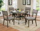 Leeds Gray Round Dining Table - Star USA Furniture Inc