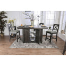 Faulkton Dark Walnut Counter Ht. Table - Star USA Furniture Inc