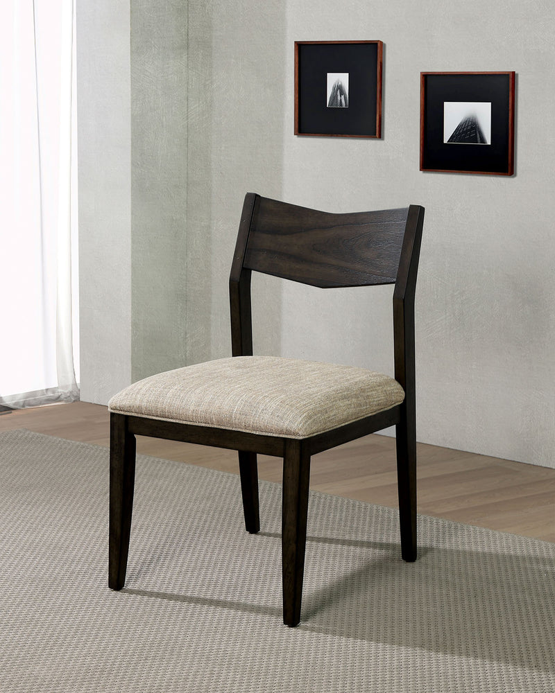 Meridian Dark Walnut Side Chair (2/CTN)