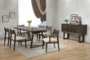 Meridian Dark Walnut 7 Pc. Dining Table Set - Star USA Furniture Inc