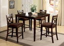 Weston I Espresso 5 Pc. Counter Ht. Table Set - Star USA Furniture Inc