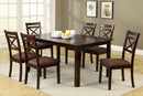 Weston II Espresso 7 Pc. Dining Table Set - Star USA Furniture Inc