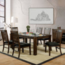 Scranton Walnut 7 Pc. Dining Table Set - Star USA Furniture Inc
