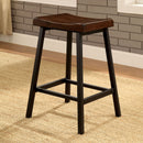 Lainey Medium Weathered Oak/Black Counter Ht. Stool (2/CTN) - Star USA Furniture Inc