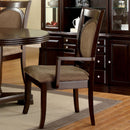 Evelyn Dark Walnut/Beige Arm Chair (2/CTN) - Star USA Furniture Inc