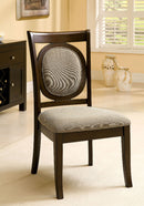 Evelyn Dark Walnut/Beige Side Chair (2/CTN) - Star USA Furniture Inc