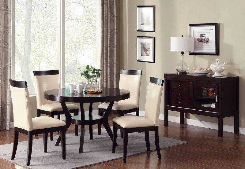 Downtown I Espresso 5 Pc. Round Dining Table Set