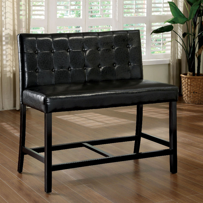 Bahamas Black 2-Seater Coutner Ht. Chair (2/CTN)