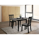 Evie Gray/Black 3 Pc. Dining Table Set - Star USA Furniture Inc