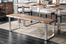 Mandy Oak/Chrome Bench - Star USA Furniture Inc