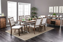 Mandy Oak/Chrome 6 Pc. Dining Table Set w/ Bench - Star USA Furniture Inc