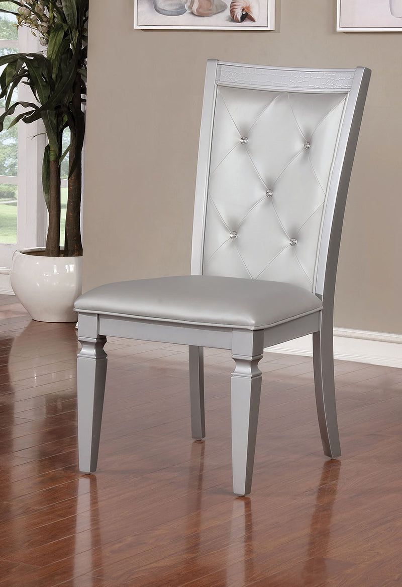 Alena Silver SIDE CHAIR (2/CTN)