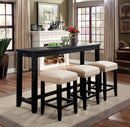 Caerleon Antique Black 4 Pc. Counter Ht. Table Set - Star USA Furniture Inc