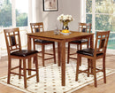 FREEMAN II Light Oak/Espresso Counter Ht. Table Set - Star USA Furniture Inc