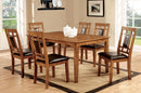 FREEMAN I Light Oak/Espresso Dining Table Set - Star USA Furniture Inc