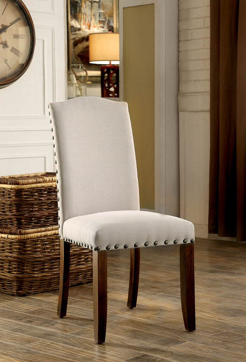 BRENTFORD Espresso/Beige Side Chair w/ (2/CTN)