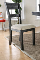 THOMASTON I Wire-Brushed Black/ Ivory Side Chair (2/CTN) - Star USA Furniture Inc