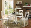 PENELOPE White Round Table - Star USA Furniture Inc