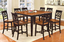 TORRINGTON II Black/Cherry 7 Pc. Dining Table Set - Star USA Furniture Inc