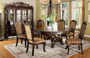 MEDIEVE Cherry 7 Pc. Round Dining Table Set - Star USA Furniture Inc