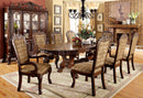 MEDIEVE Cherry 7 Pc. Dining Table Set (2AC+4SC) - Star USA Furniture Inc
