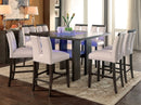 LUMINAR II Gray, White 7 Pc. Counter Ht. Table Set - Star USA Furniture Inc