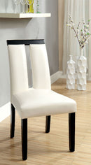 Luminar Black/White Side Chair (2/CTN) - Star USA Furniture Inc
