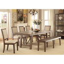 Lynnette Rustic Oak 7 Pc. Dining Table Set - Star USA Furniture Inc